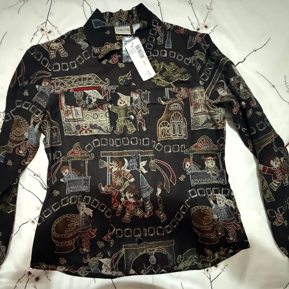 NWT Chico's Multicolor Graphic Women's Blouse